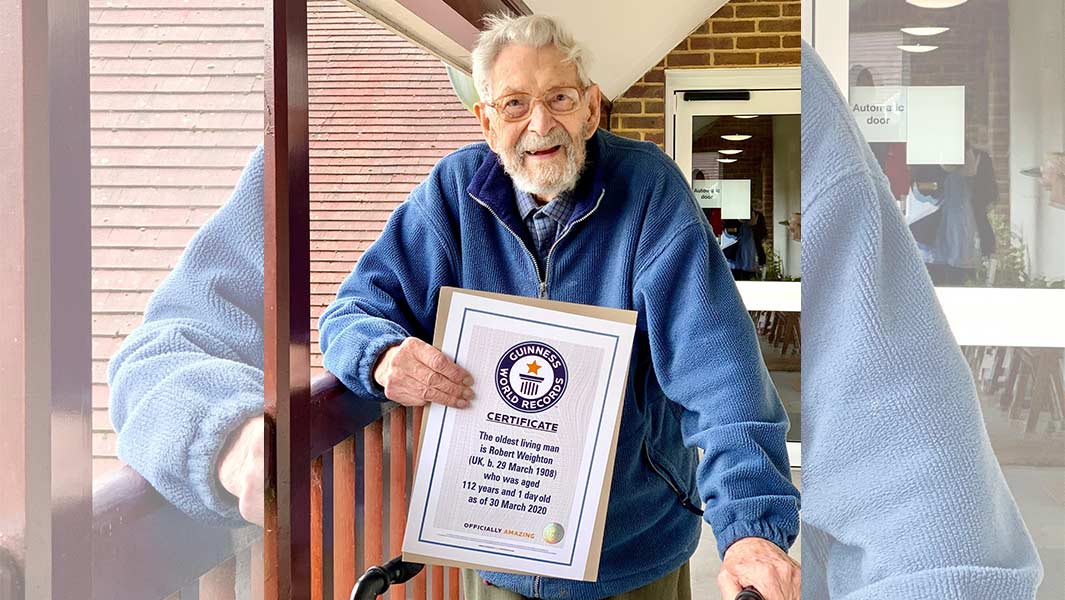 Inglês Bob Weighton confirmado como o homem mais velho do mundo, aos 112 anos