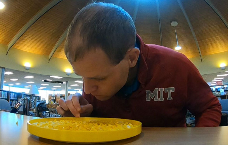 Most sweetcorn kernels eaten with a cocktail stick in three minutes ...