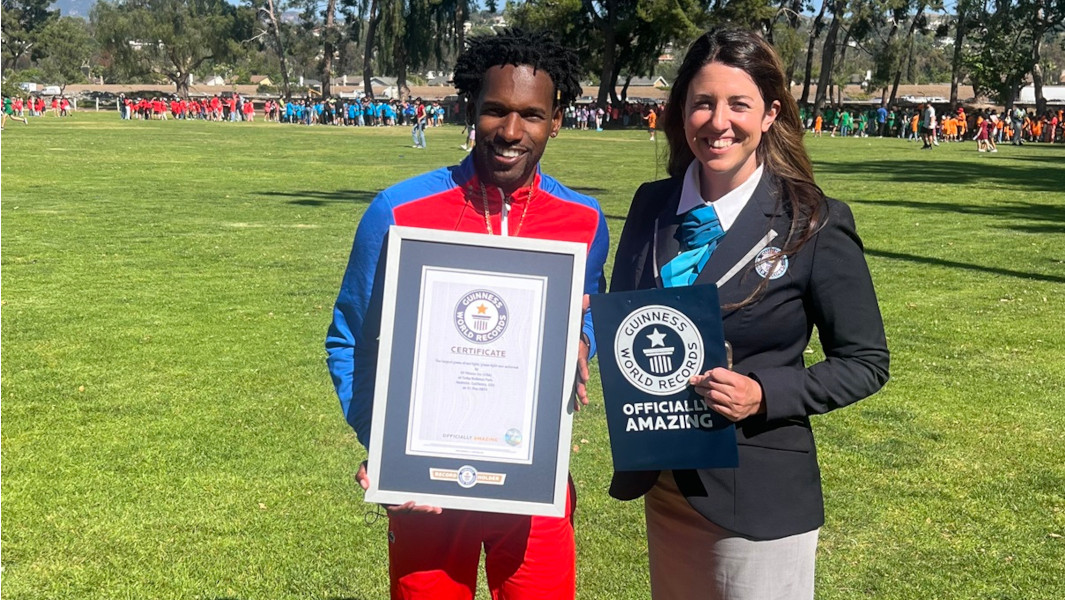 CF Fitness partner smiling with GWR Adjudicator